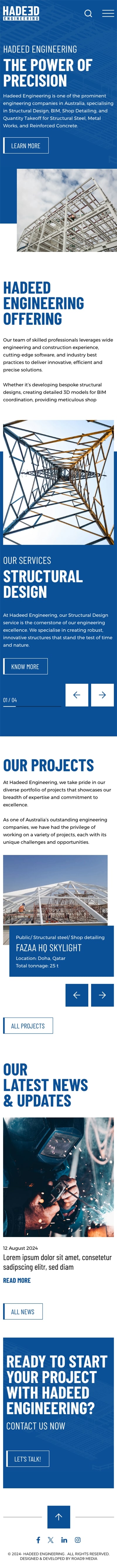 Hadeed Engineering Website Design & Development