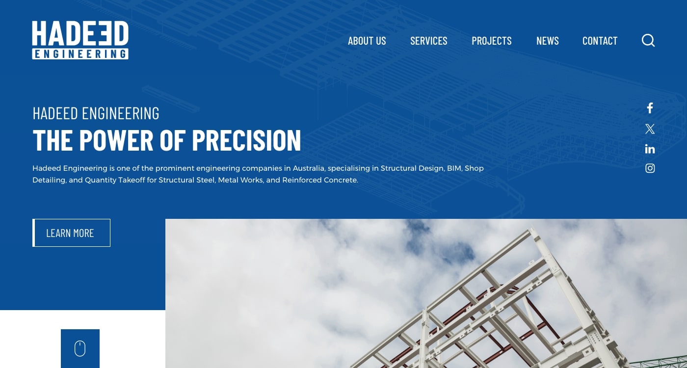 Hadeed Engineering Website Design & Development