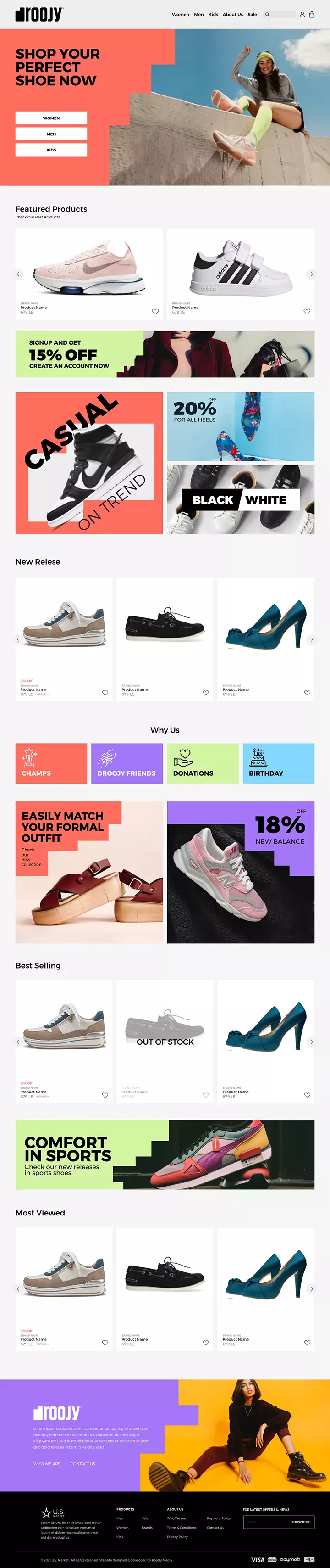 Drooji Online Store UX design