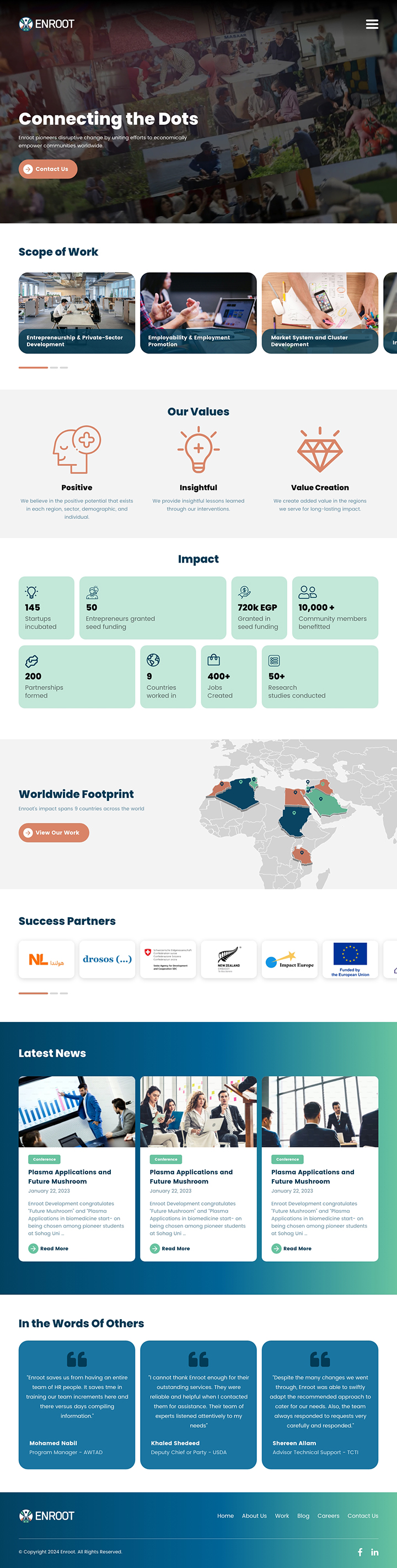 Enroot Development Website development