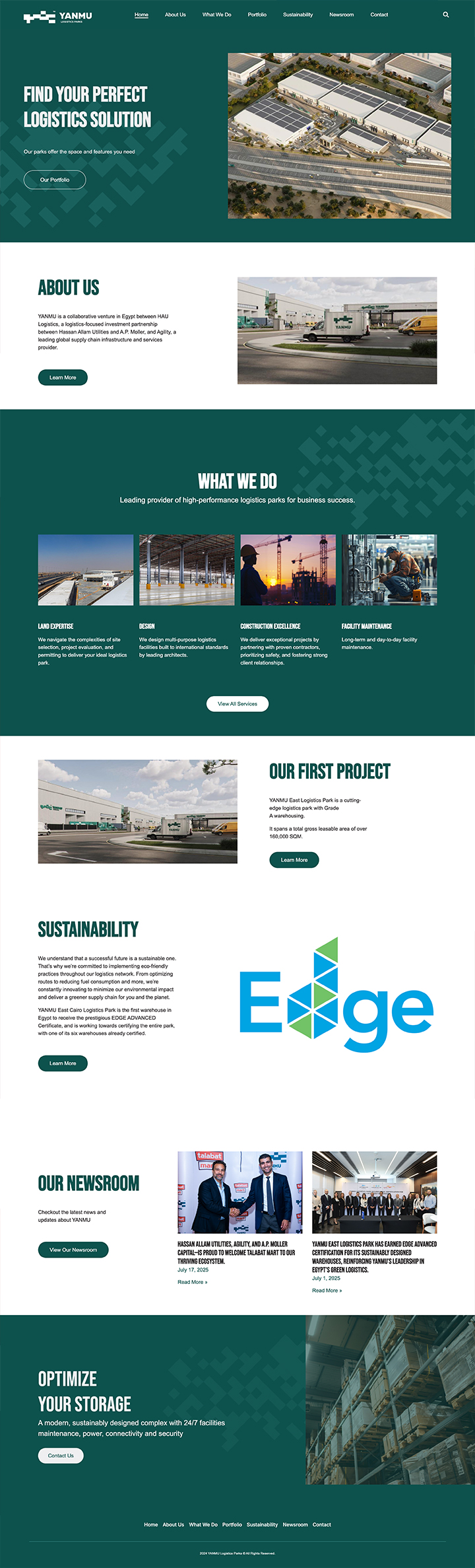 Yanmu logistics parks - Hassan Allam