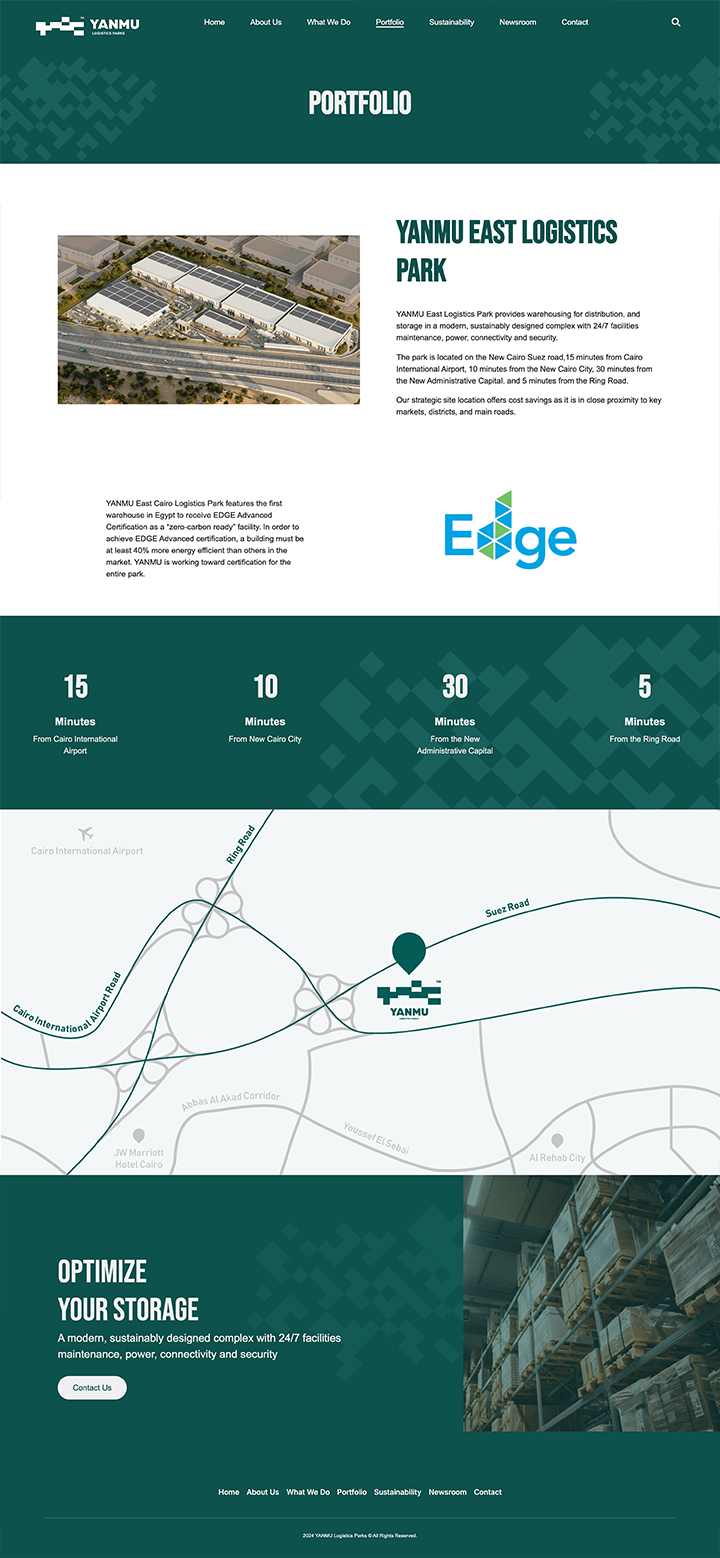 Yanmu logistics parks - Hassan Allam